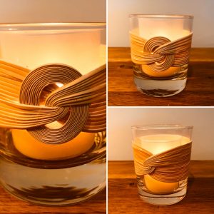 Lot de 3 verres à bougies