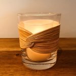 Verre à bougie noeud drapé