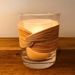 Verre à bougie noeud drapé
