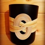 bougie xl noire rosace