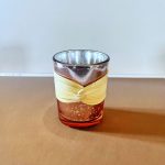 PHOTOPHORE EN VERRE MERCURISÉ AVEC NŒUD JAPONAIS DRAPÉ